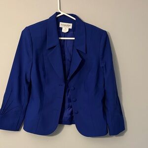 Chic Women's Royal Blue Blazer - ALL WOOL